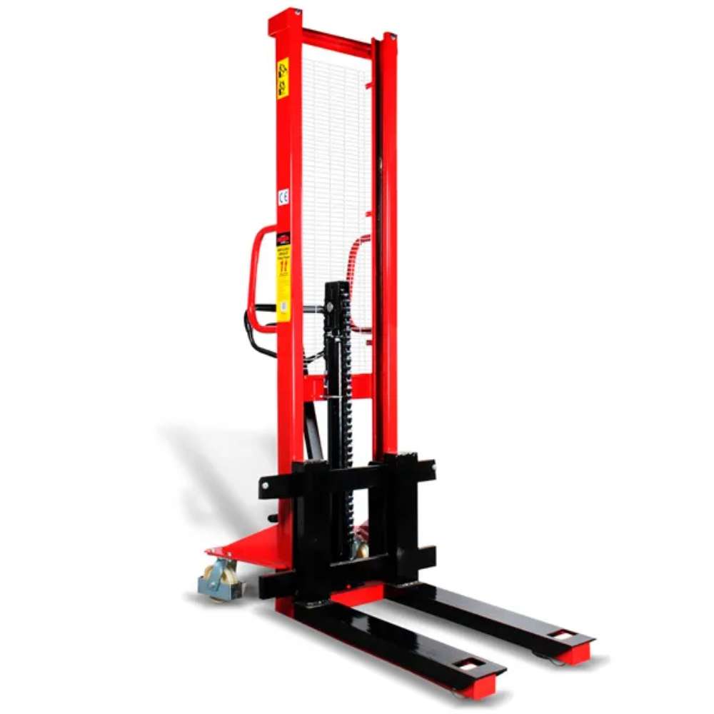 Apilador manual Mikels MH-1000 de 1 tonelada para carga y descarga en almacenes.