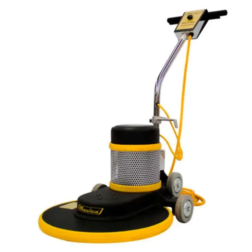 Abrillantadora de pisos Masisa B-1500P de alta velocidad 3500 RPM. Máquina ideal para acabado brillante tipo espejo en mármol, terrazo y pisos con cera.